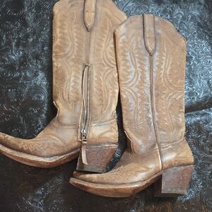 Ariat Tan Leather Heeled Boots